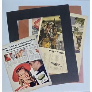 Vintage Lucky Strike Bendix Aviation Palmolive Magazine Ad Ephemera Lot